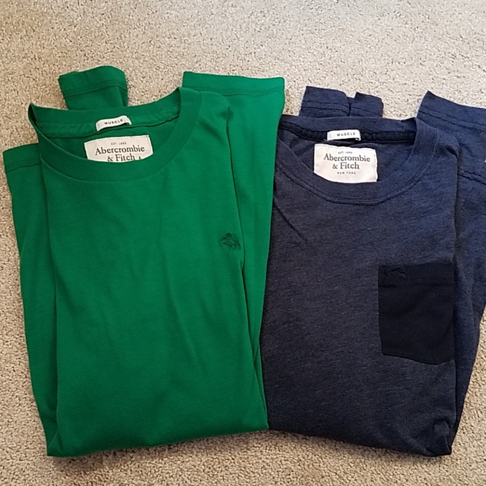 Lot of two Abercrombie small long sleeve shirts